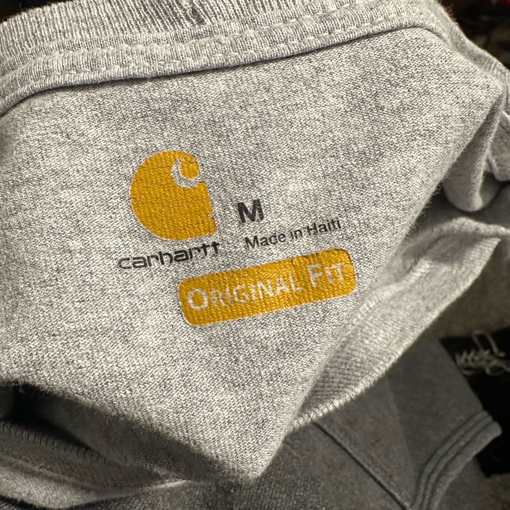 Carhartt Long Sleeve Workwear Pocket Tee – Gray, Original Fit, Size M - Picture 3 of 3